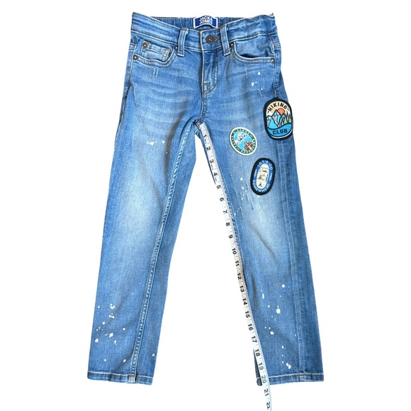 Jack & Jones Junior Clark Unisex Jeans 6/7Y – Patches & Paint Splatter - Picture 10 of 10